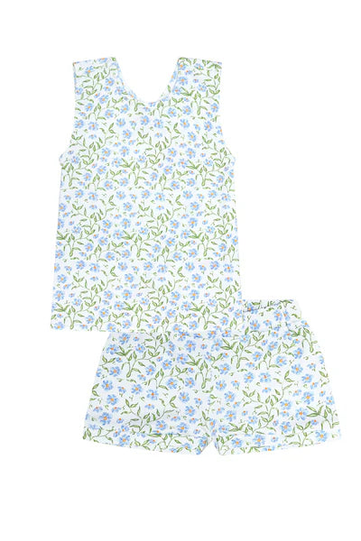 Blue Vines Short Set