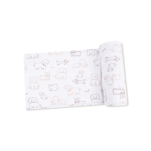 Neutral Pups Swaddle Blanket