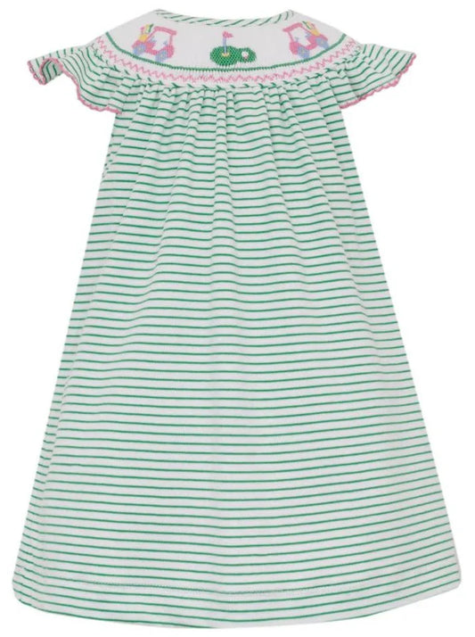 Green Stripe Knit Golf Angel Wing Bishop