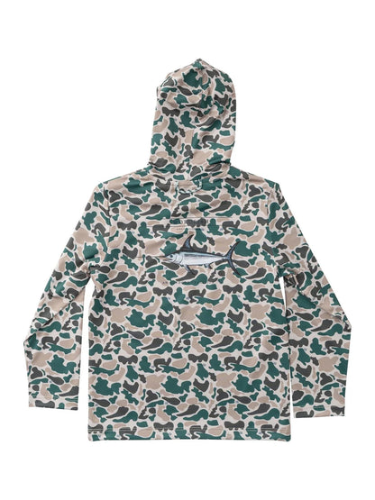 Camo Performance Hoodie Green