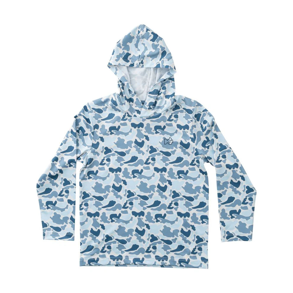 Camo Performance Hoodie Light Blue