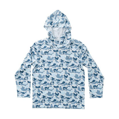 Camo Performance Hoodie Light Blue
