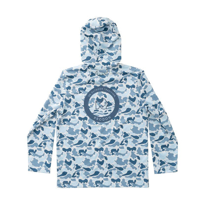 Camo Performance Hoodie Light Blue