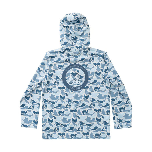 Camo Performance Hoodie Light Blue