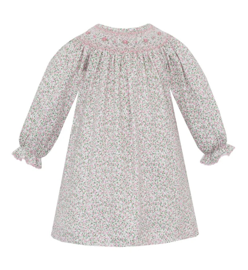 Pink Floral Liberty Print Bishop Long Sleeve