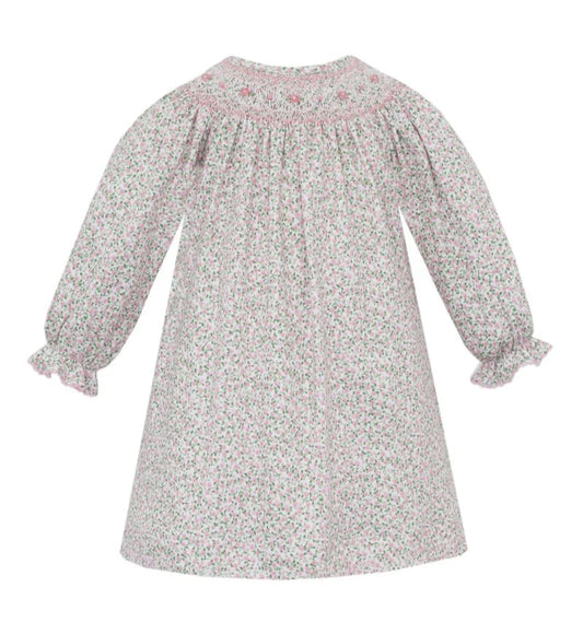 Pink Floral Liberty Print Bishop Long Sleeve