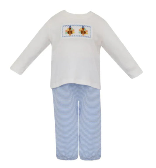 Turkey Boy's Light Blue Stripe Pant Set
