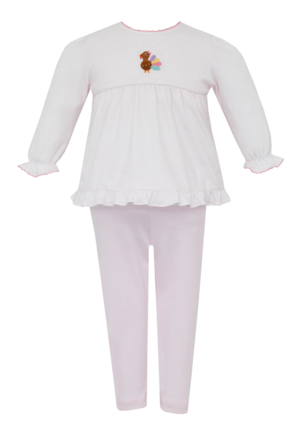 Turkey Girls Pink Stripe Knit Set