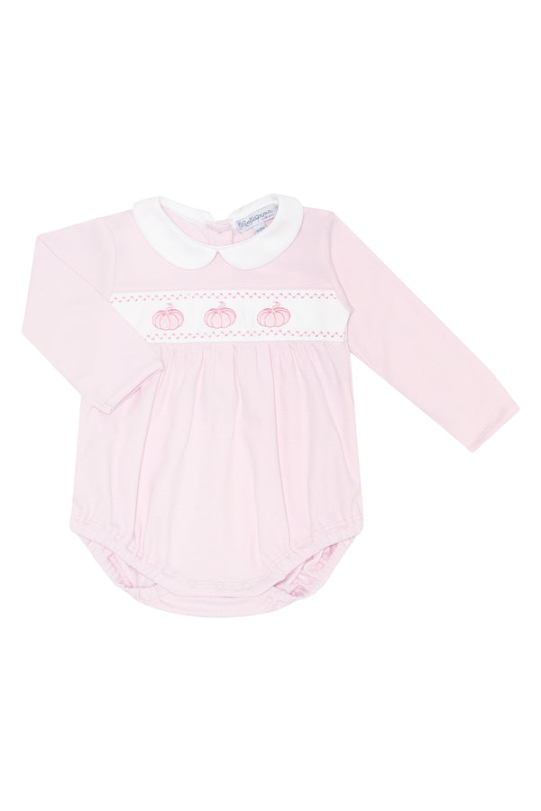 Pink Pumpkin Patch Embroidered Bubble