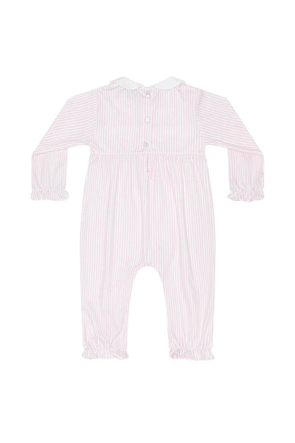 Pink Pumpkin Patch Embroidered Playsuit