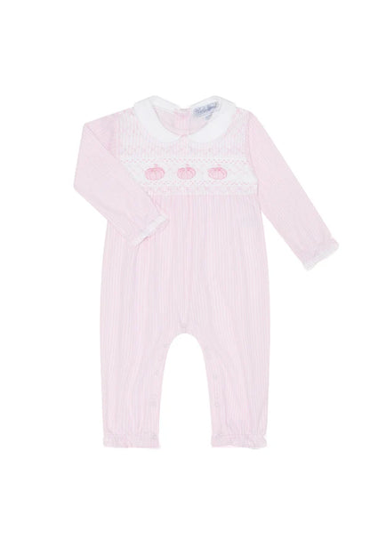 Pink Pumpkin Patch Embroidered Playsuit