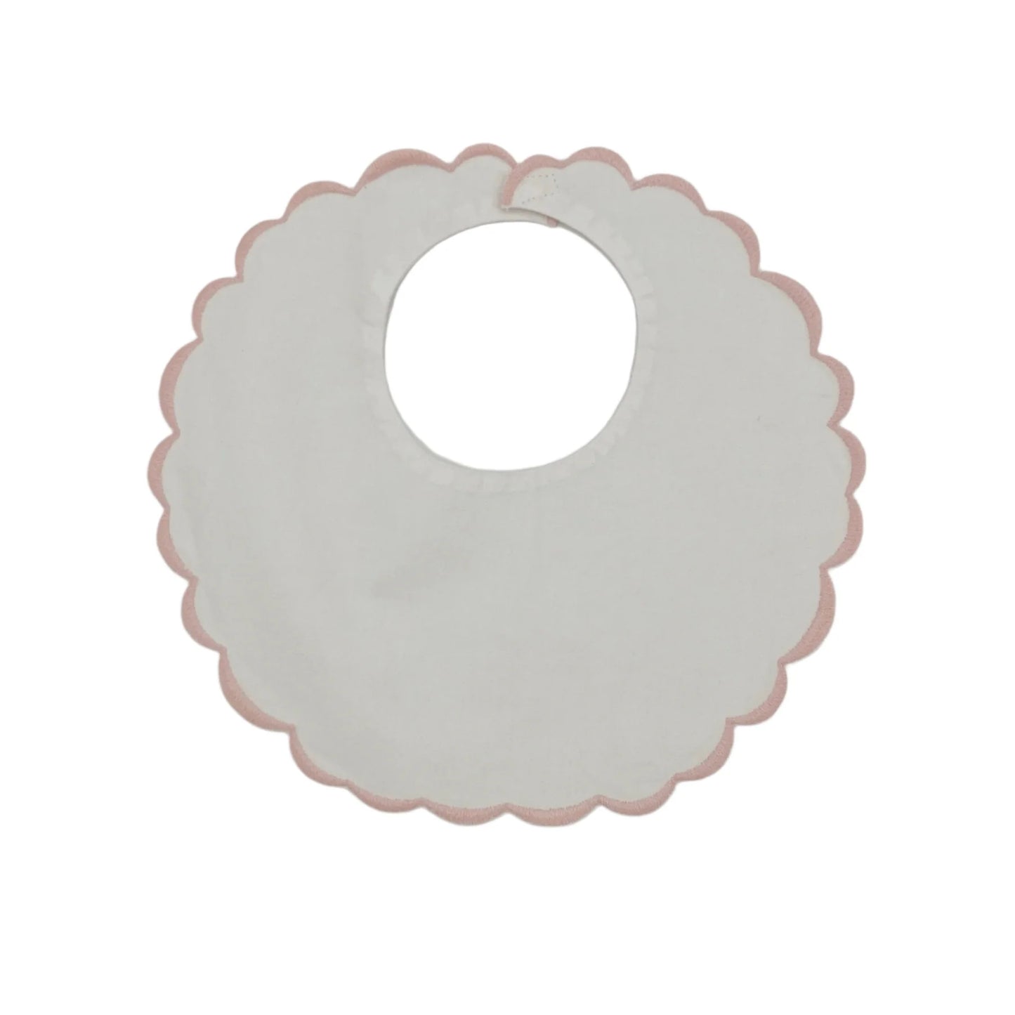 Scalloped Monogram Baby Bib