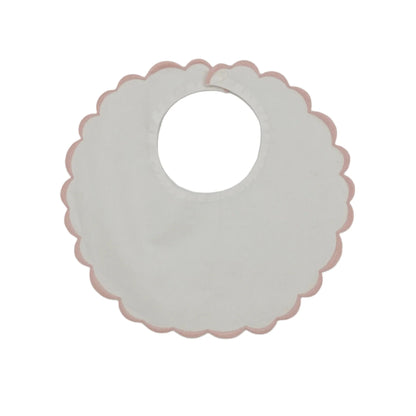 Scalloped Monogram Baby Bib