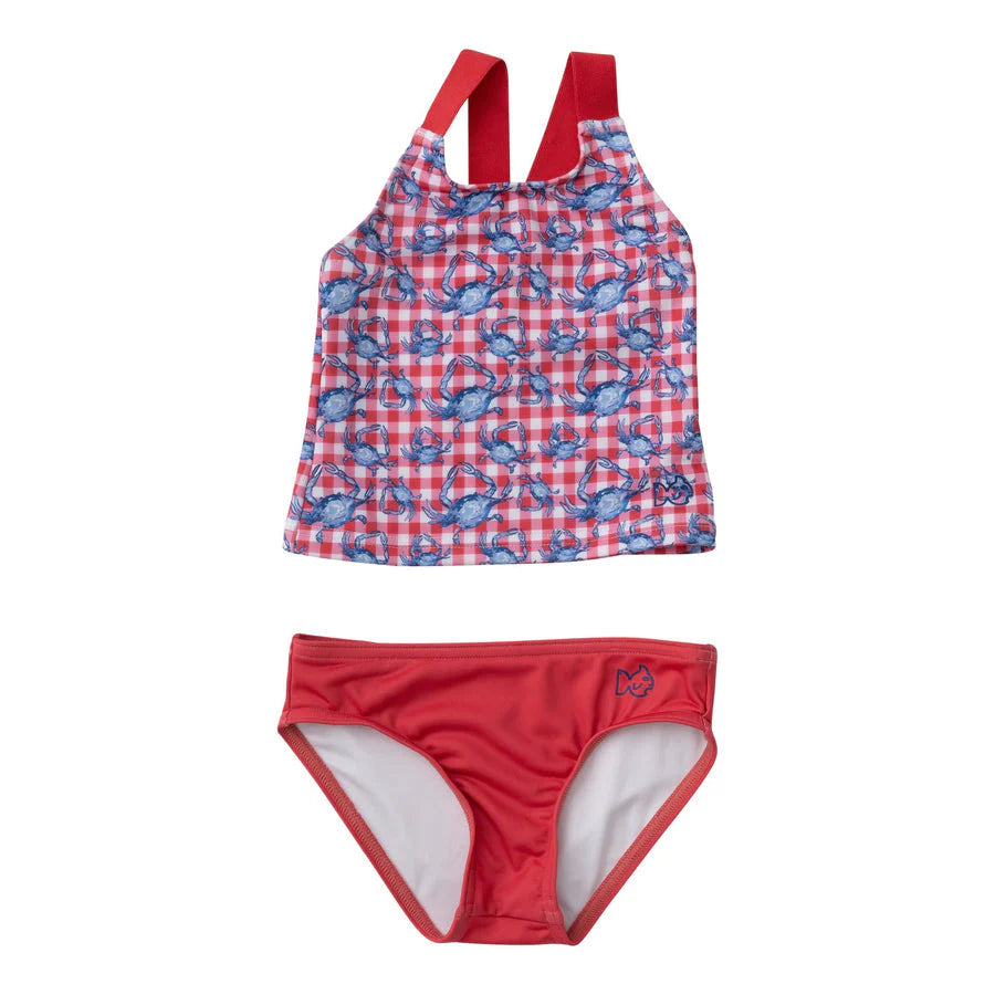Girls Crab Two Piece Bathing Suit