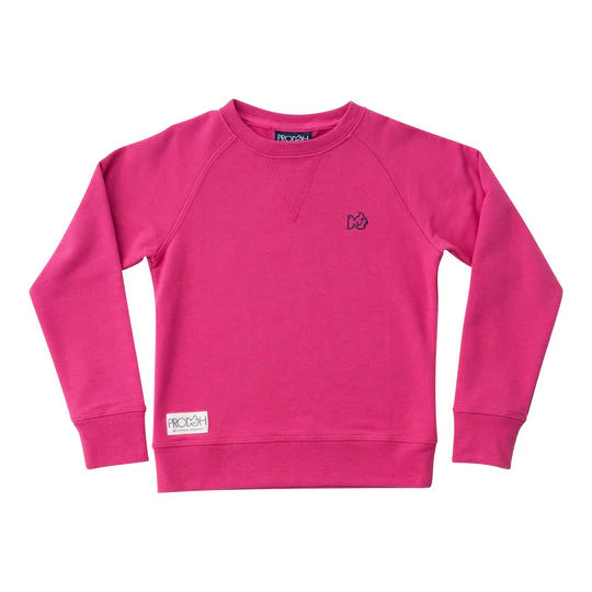 Girls Crew Control Sweatshirt Raspberry Rose