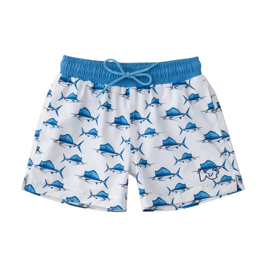 Boys Boogie Board Swim Trunk White Sailfish