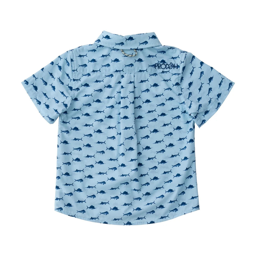 Short Sleeve Fishing Shirt Sky Fish