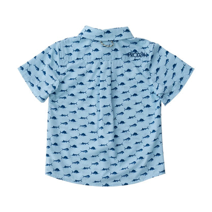 Short Sleeve Fishing Shirt Sky Fish