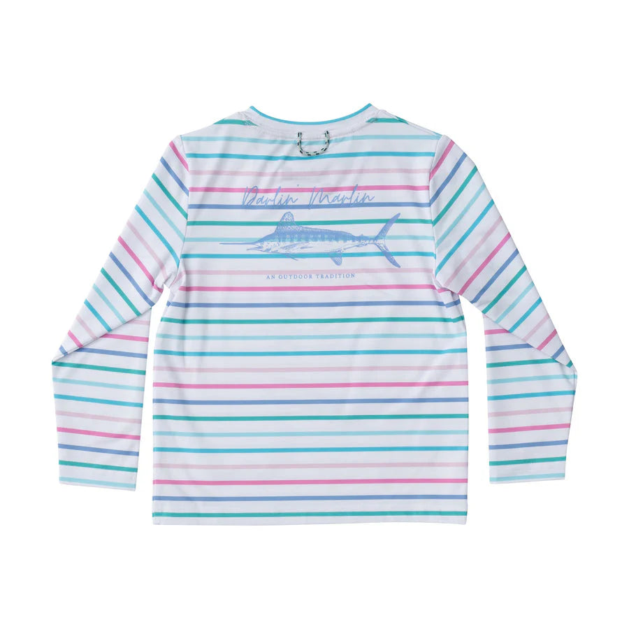 Long Sleeve Fishing Shirt Fuchsia Pink Multi