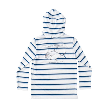 Pompano Stripe Performance Hoodie T-shirt