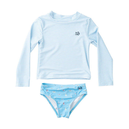 Reef Rashguard Swim Set Boats