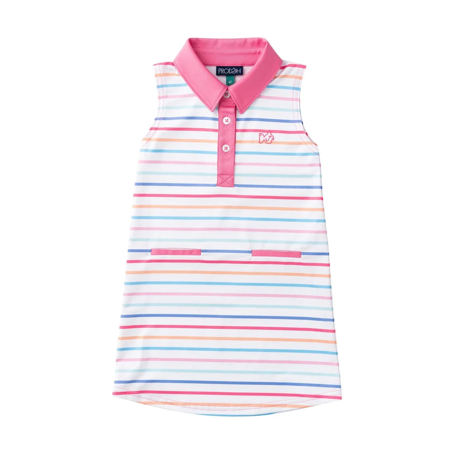 Sleeveless Pro Performance Stripe Dress