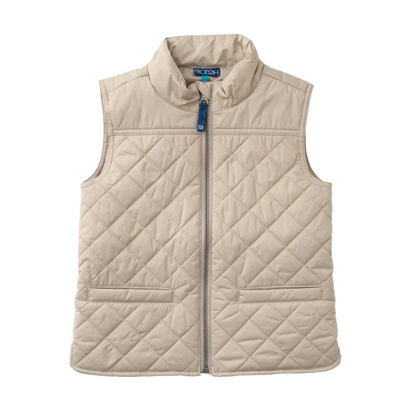 Kids Pro Quilted Vest - Khaki
