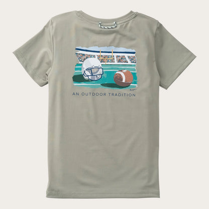 Boys Pro Performance Short Sleeve Tee - Sage Green/Football