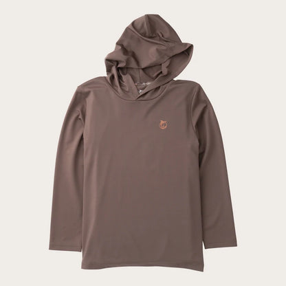 Boys Pro Performance Hoodie T-Shirt - Coffee