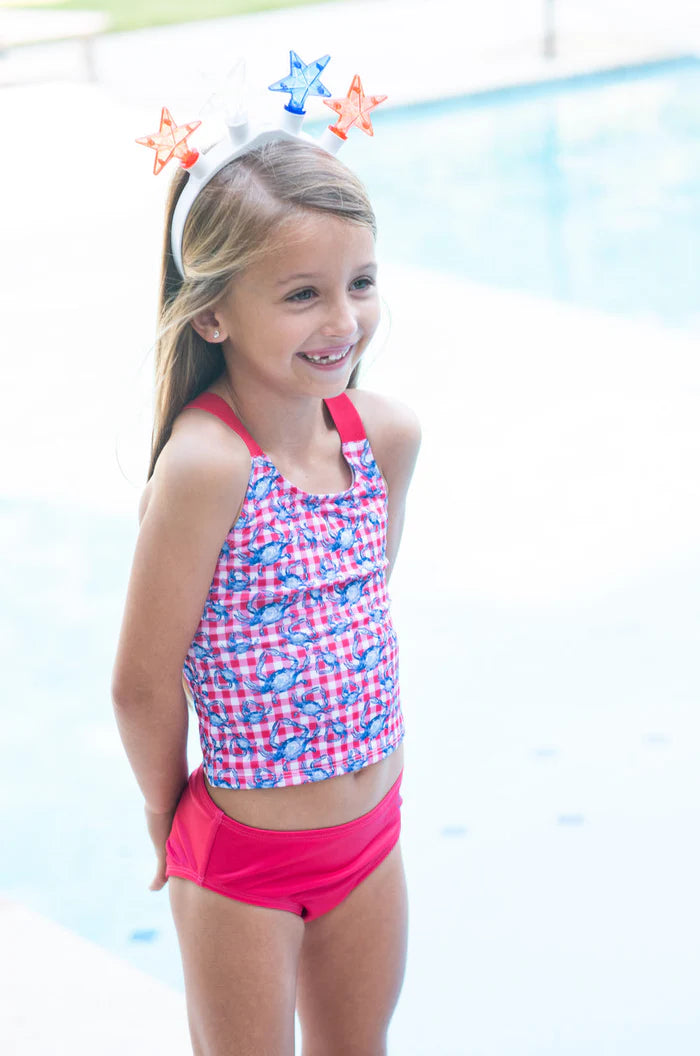 Girls Crab Two Piece Bathing Suit