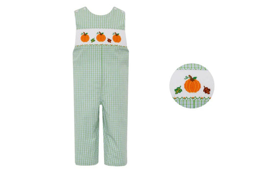 Pumpkin Boys Green & Blue Check Jon Jon