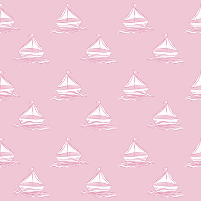 Girls One Piece Zip Up Sailboats
