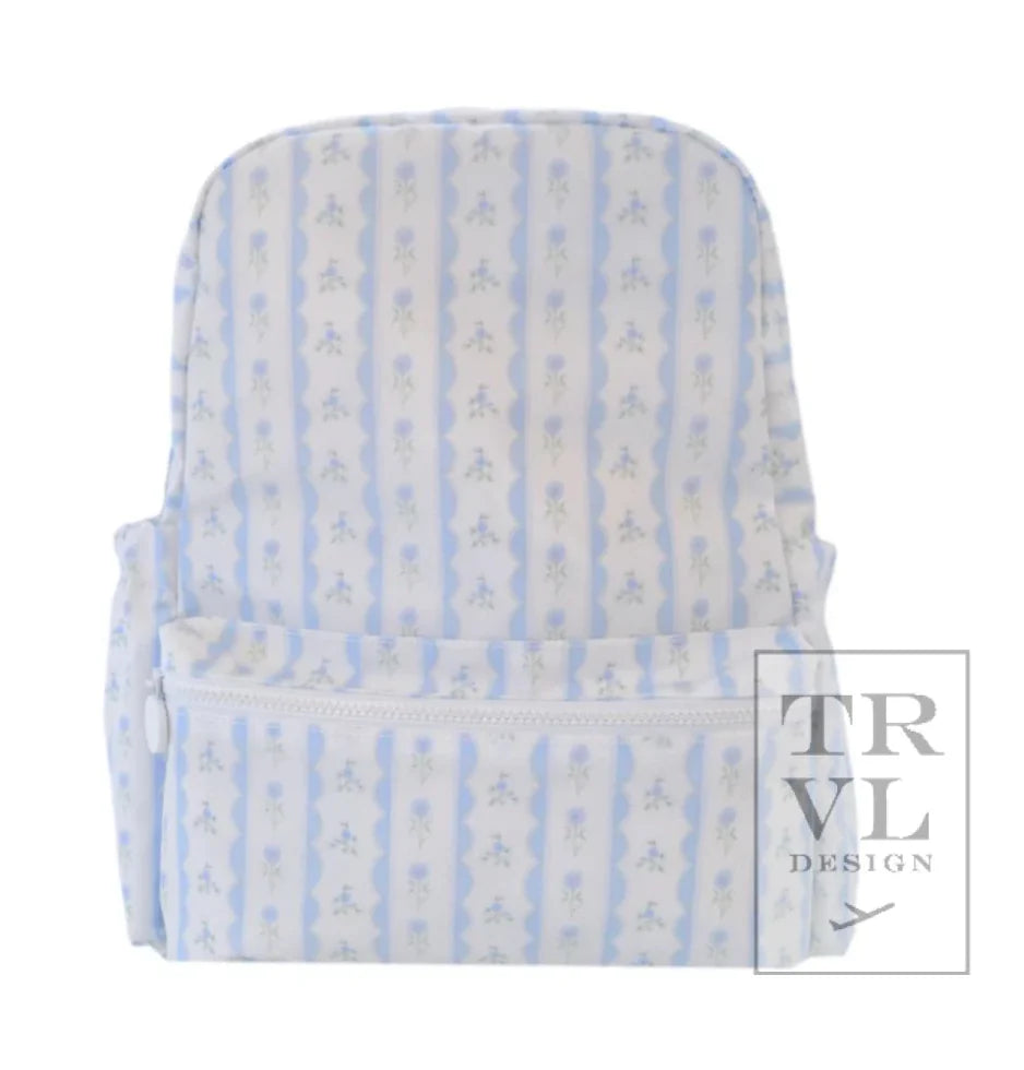 Backpack Ribbon Floral Blue