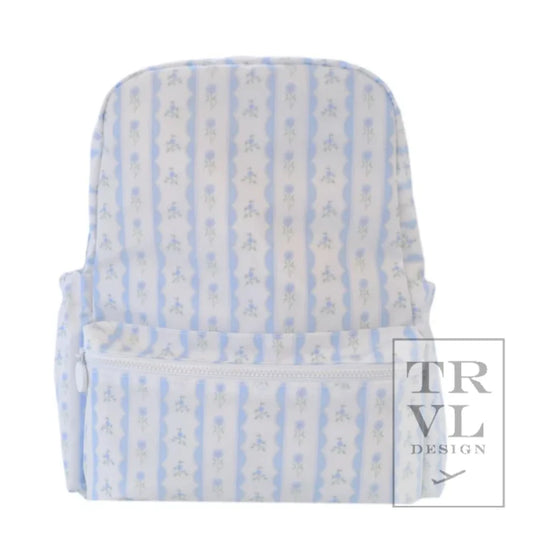Backpack Ribbon Floral Blue