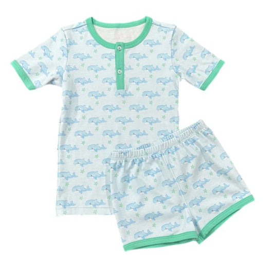 Two Piece Jammies Oh Whale Blue
