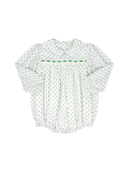 Mistletoe Green Swiss Dot Ribbon Bubble