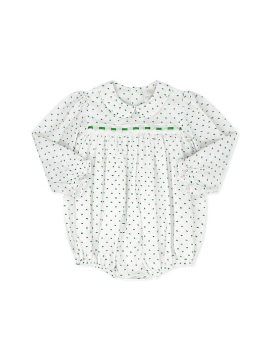 Mistletoe Green Swiss Dot Ribbon Bubble