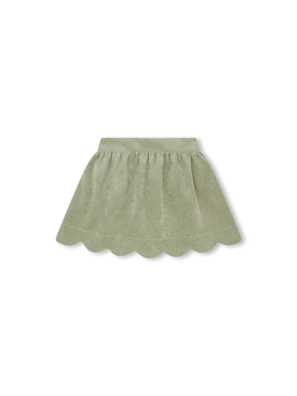 Susie Scallop Skirt - Sweetgrass Corduroy