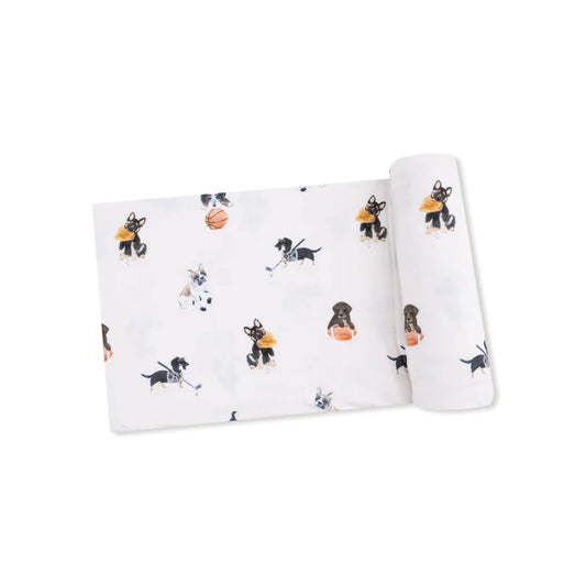 Sporty Pups Swaddle Blanket