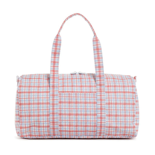 Red Plaid Duffel Bag/weekender