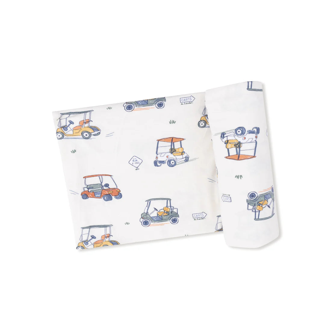 Zooming Golf Carts Swaddle Blanket