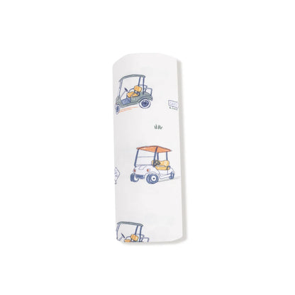 Zooming Golf Carts Swaddle Blanket