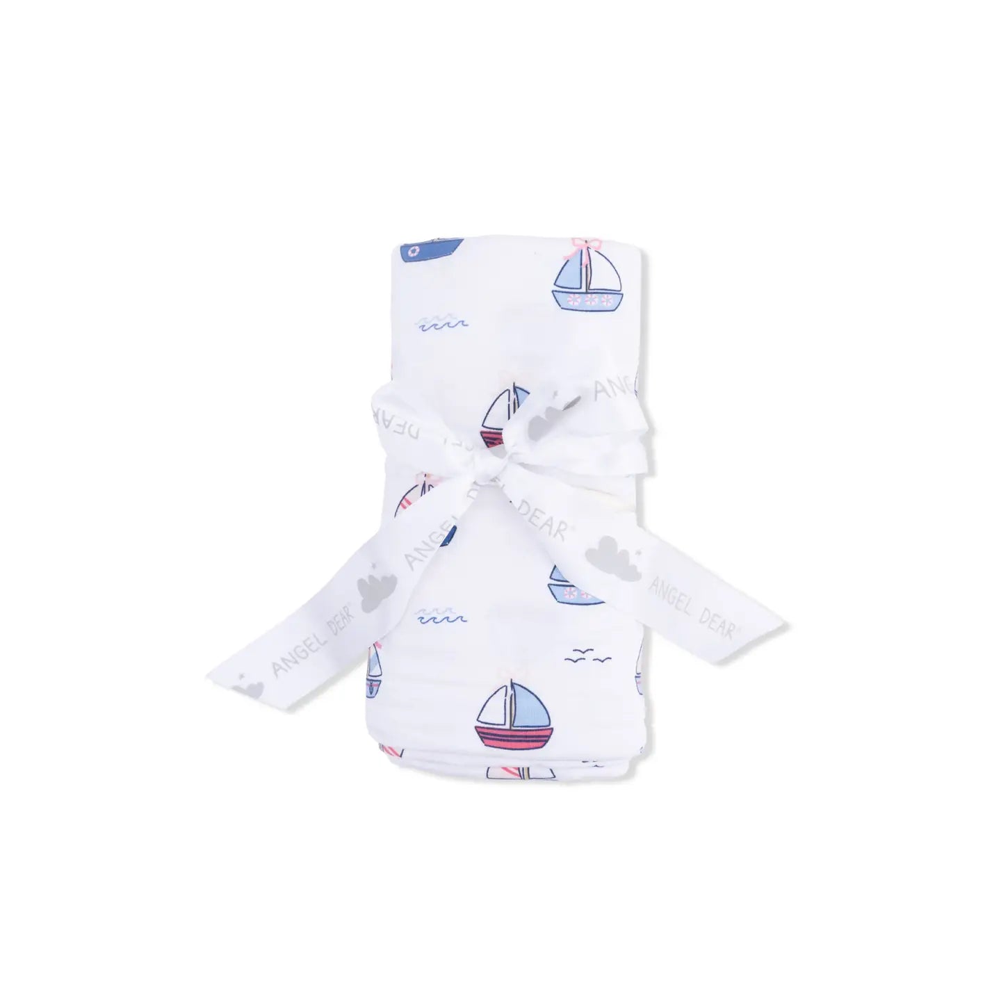 Pink Bubbly Sailboats Swaddle Blanket