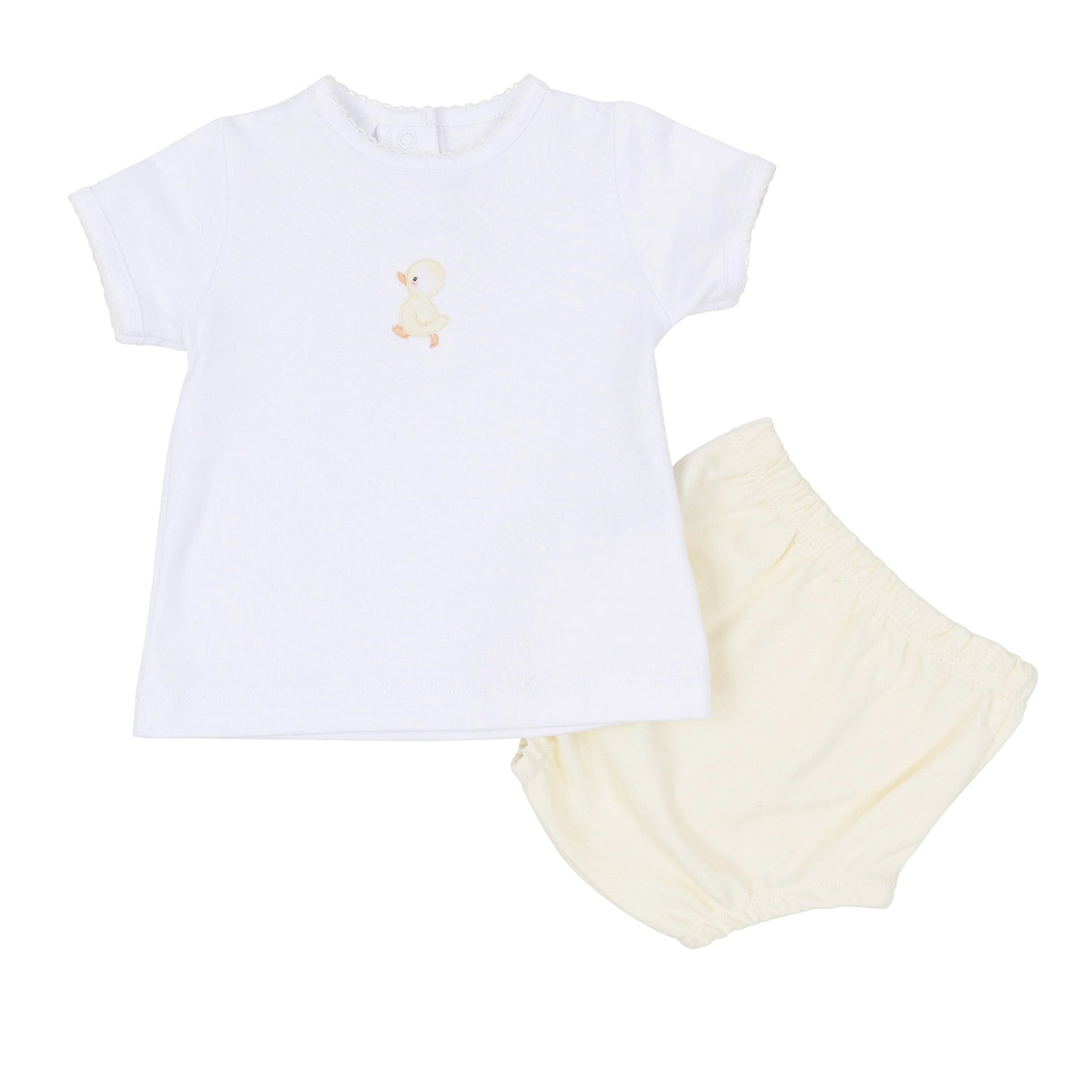 Downy Ducklings Embroidered Diaper Set