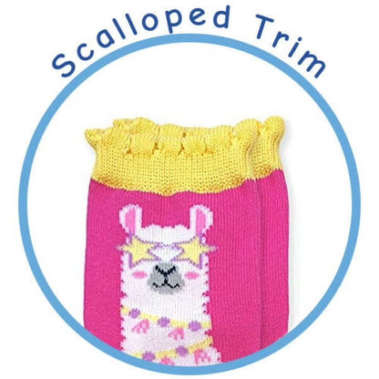 Girls Multi Pack Crew Socks Cute Animals - 6 Pack