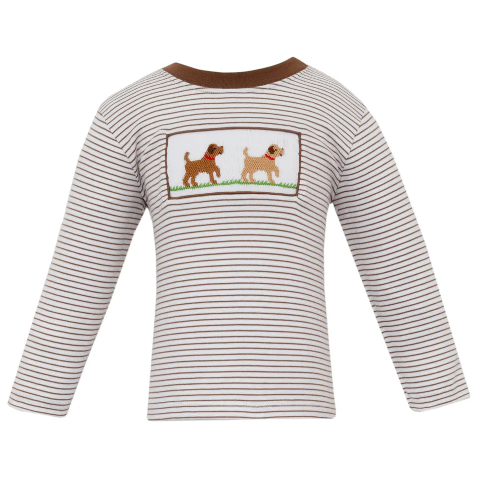 Labrador Brown Knit Stripe Long Sleeve Top