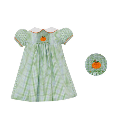 Pumpkin Patch Girls Green And Blue Check Float Dress