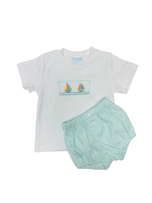 Sailboat Boys T-Shirt with Diaper