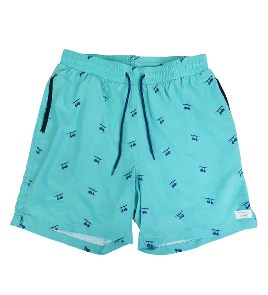 Golf Cart Aruba Swim Trunks
