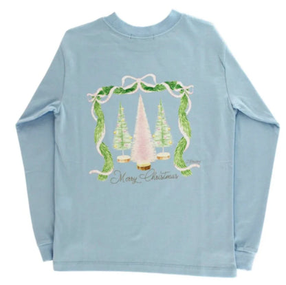 Long Sleeve Bottle Brush Bayberry Tee
